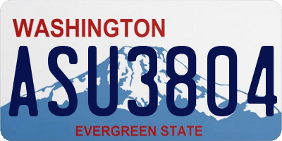 WA license plate ASU3804