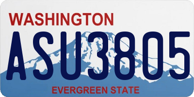 WA license plate ASU3805