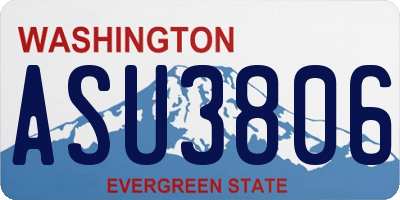 WA license plate ASU3806