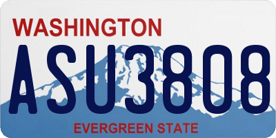 WA license plate ASU3808