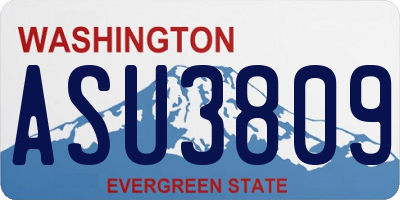 WA license plate ASU3809