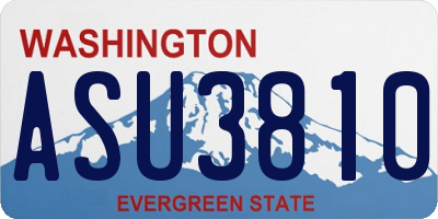 WA license plate ASU3810