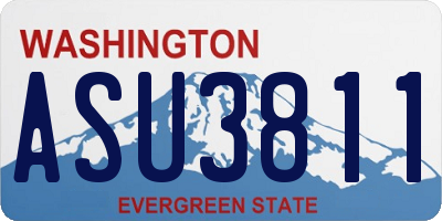 WA license plate ASU3811
