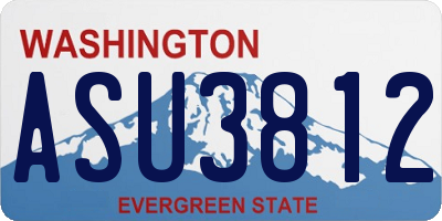 WA license plate ASU3812