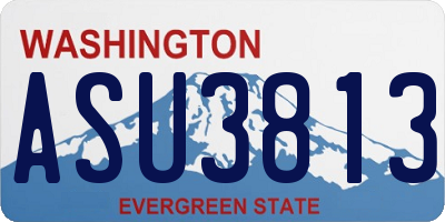 WA license plate ASU3813