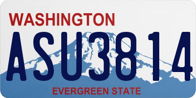 WA license plate ASU3814