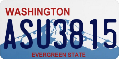 WA license plate ASU3815