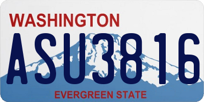 WA license plate ASU3816