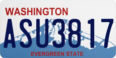 WA license plate ASU3817