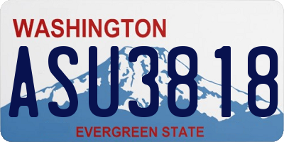 WA license plate ASU3818