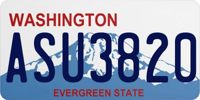 WA license plate ASU3820