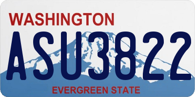 WA license plate ASU3822