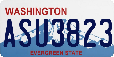 WA license plate ASU3823