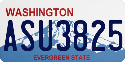 WA license plate ASU3825