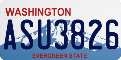 WA license plate ASU3826