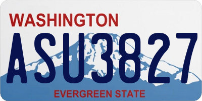 WA license plate ASU3827