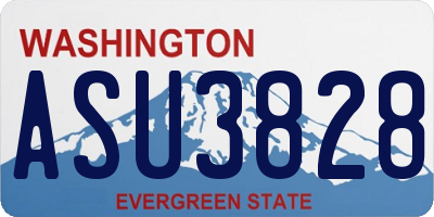 WA license plate ASU3828