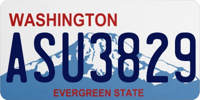 WA license plate ASU3829