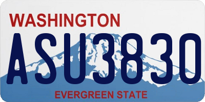 WA license plate ASU3830