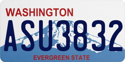 WA license plate ASU3832