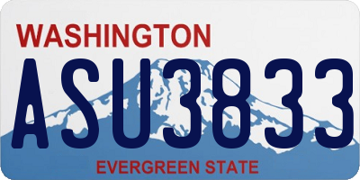 WA license plate ASU3833
