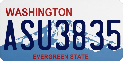 WA license plate ASU3835