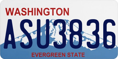 WA license plate ASU3836