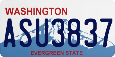 WA license plate ASU3837