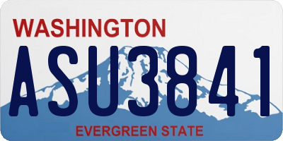 WA license plate ASU3841