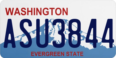 WA license plate ASU3844