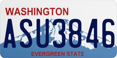WA license plate ASU3846