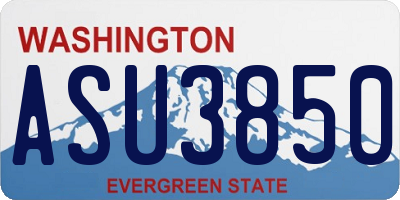 WA license plate ASU3850