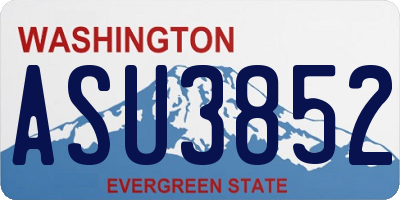 WA license plate ASU3852