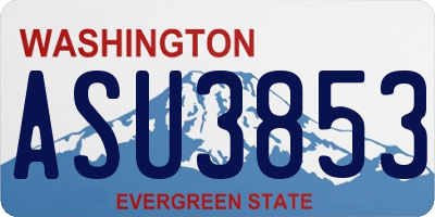 WA license plate ASU3853