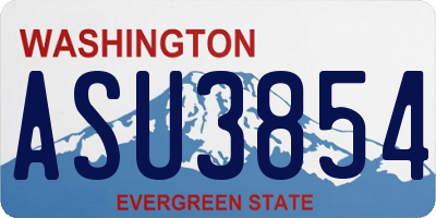 WA license plate ASU3854
