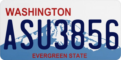 WA license plate ASU3856