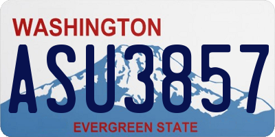 WA license plate ASU3857