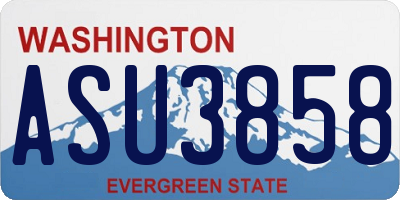 WA license plate ASU3858