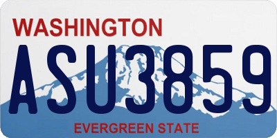 WA license plate ASU3859