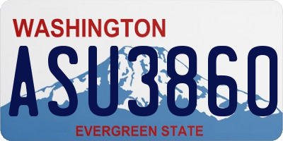 WA license plate ASU3860