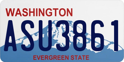 WA license plate ASU3861