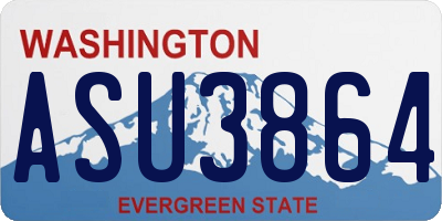 WA license plate ASU3864