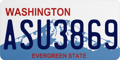WA license plate ASU3869