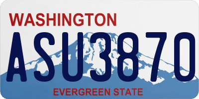 WA license plate ASU3870