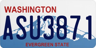 WA license plate ASU3871