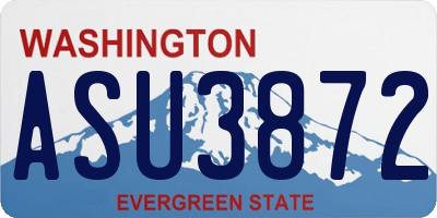 WA license plate ASU3872