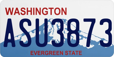 WA license plate ASU3873