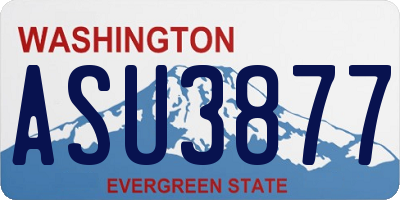 WA license plate ASU3877