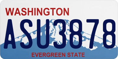 WA license plate ASU3878
