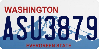 WA license plate ASU3879